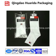 Plastic Transparent OPP Socks Packaging Bag with Hook